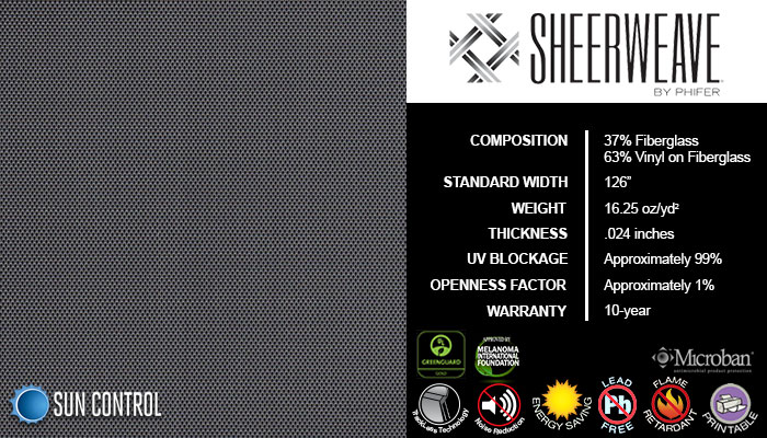 SheerWeave 2500 Charcoal Gray